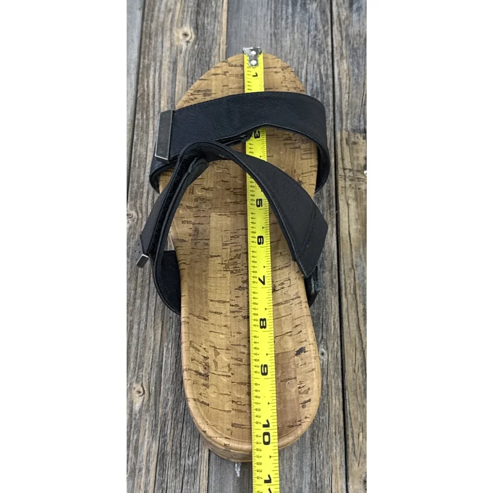 VIONIC Pepper Platform Wedge Sandals- Wide Strap/Black/Open Toe -Wmns Sz 9 Chrty